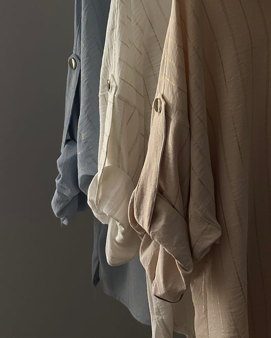 Casual Stripes Button-Up