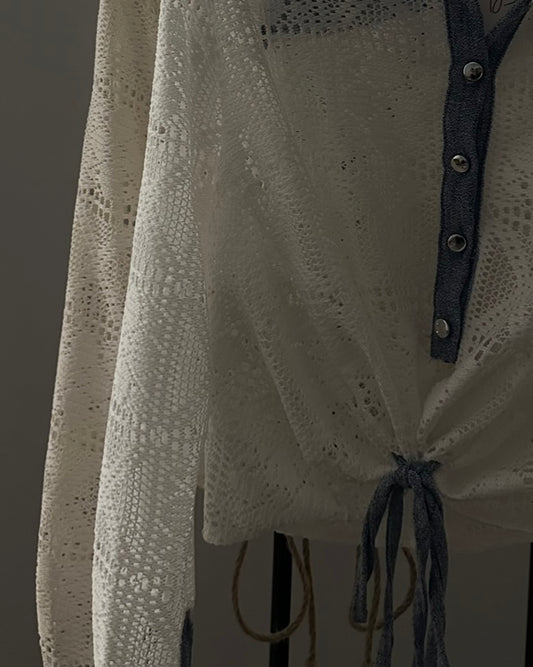 Boho Denim Tie Shirt